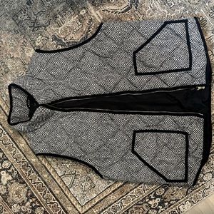 J. Crew Black and White Puffer Vest